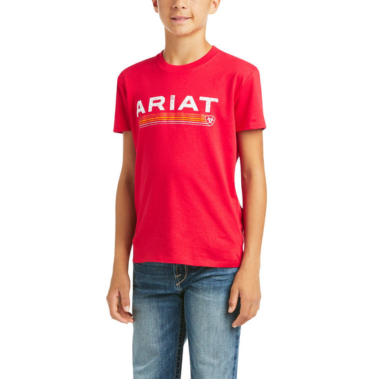 Ariat Children's Logo Short Sleeve Burgundy T-Shirt 10037017