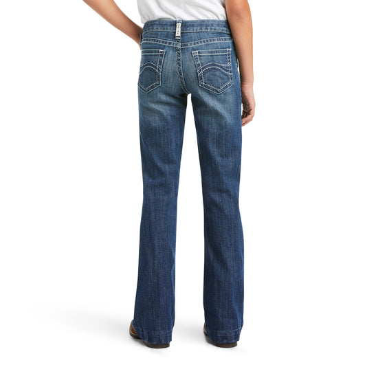 Ariat® Girls R.E.A.L Marley Chill Blue Wide Leg Jeans 10037940