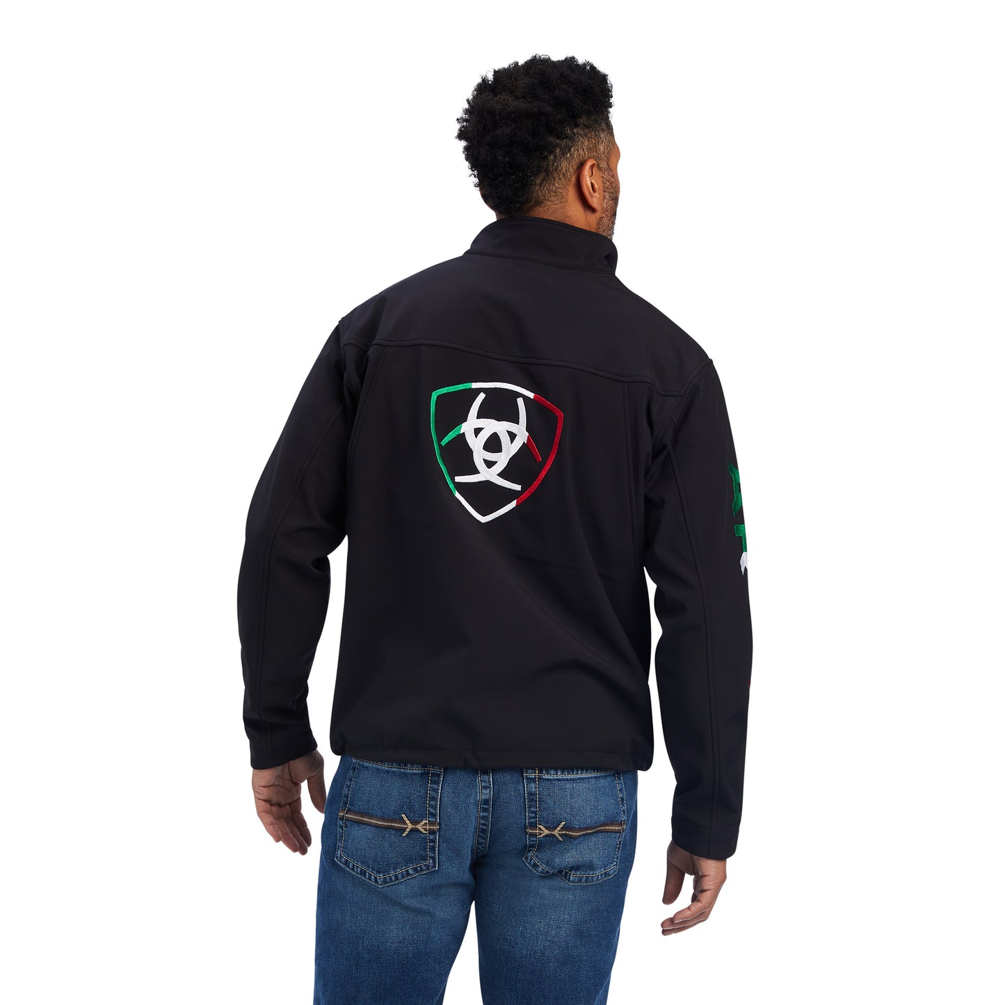 Ariat® Men's Team Mexico Brand Black Softshell Jacket 10039009