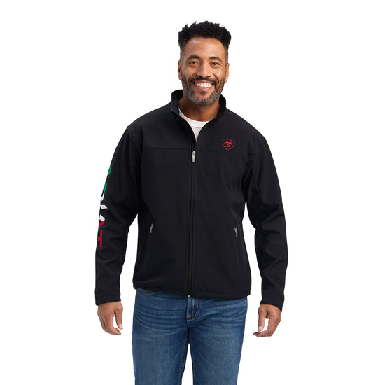 Ariat® Men's Logo New Team Mexico Black Softshell Jacket 10043055