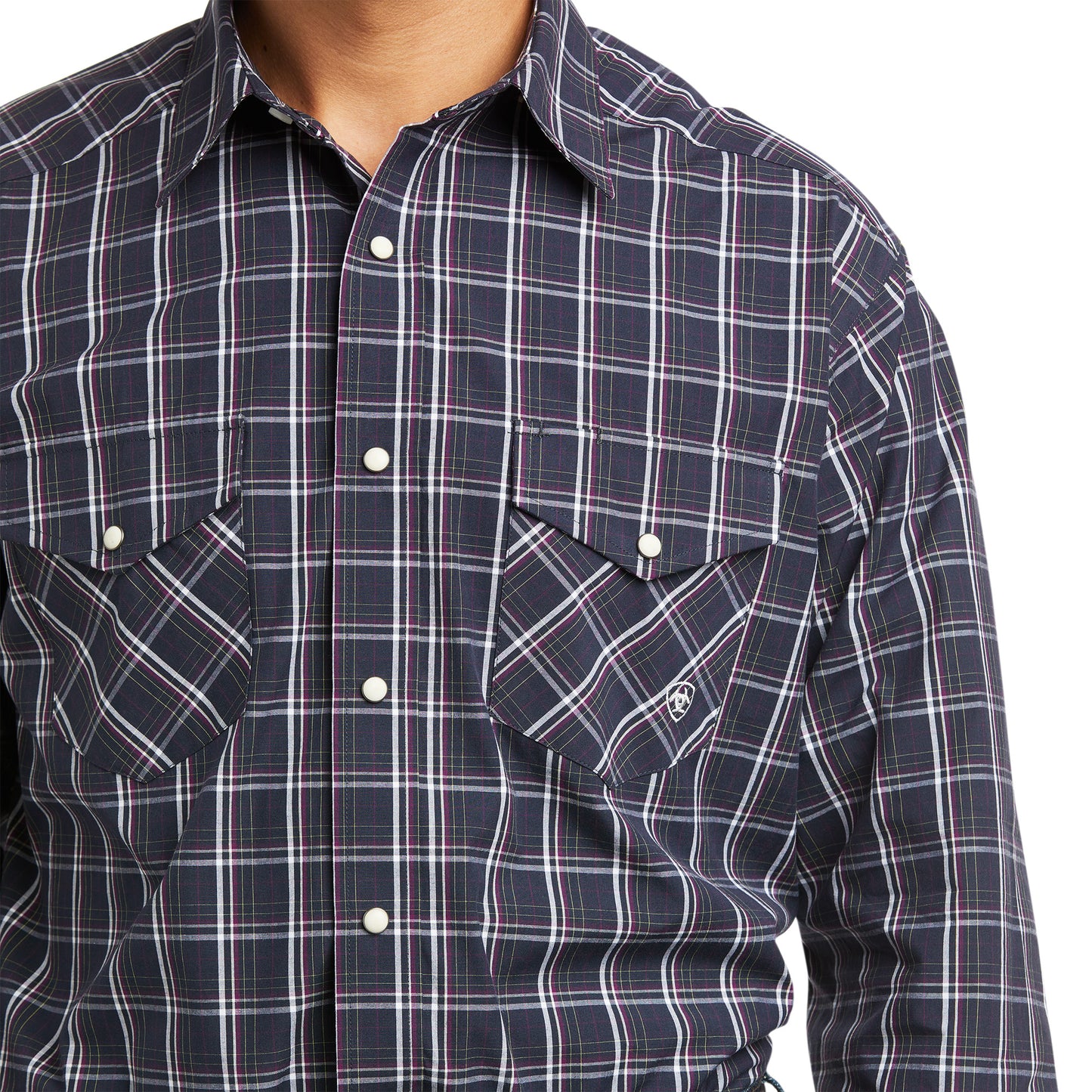 Ariat Mens Mylo Snap Pro Series Service Navy Long Sleeve Shirt 10036938