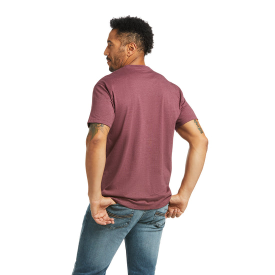 Ariat® Men's Underline Burgundy Heather T-Shirt 10037021
