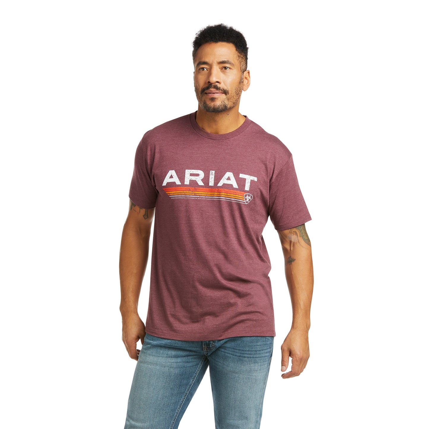Ariat® Men's Underline Burgundy Heather T-Shirt 10037021