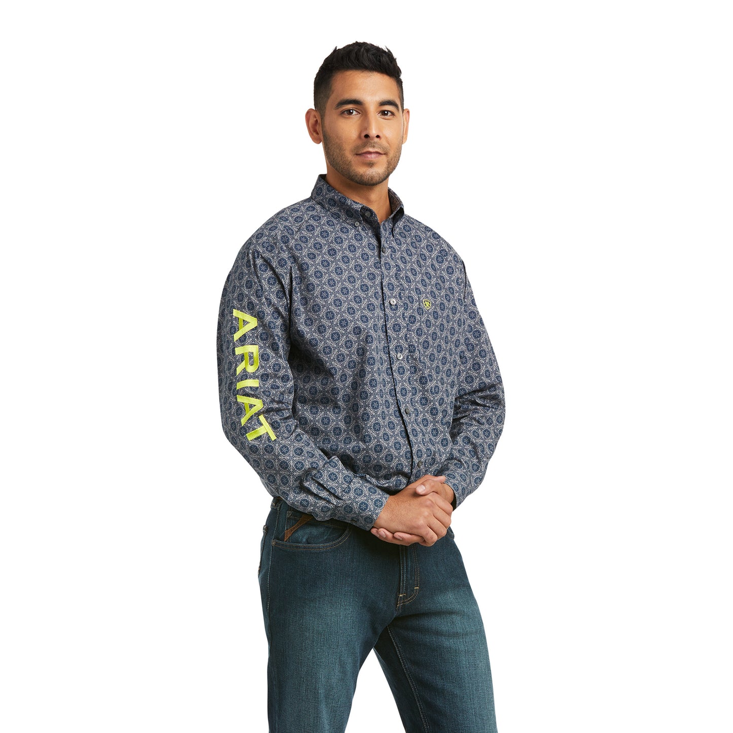 Ariat® Men's Team Rafa Classic Long Sleeve Quiet Shade Shirt 10037067
