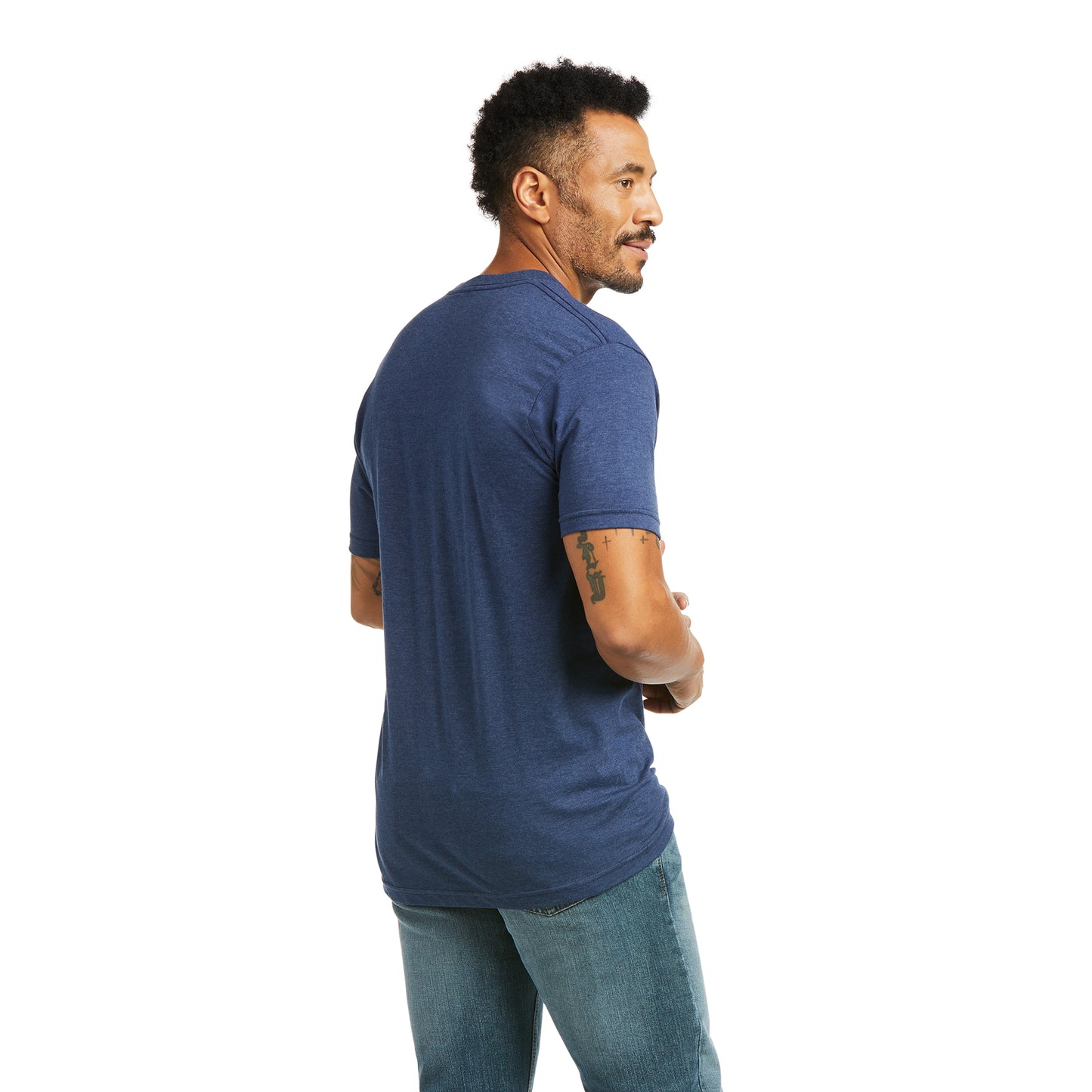 Ariat Men's Home of the Brave Short Sleeve Navy BlueT-Shirt 10037836