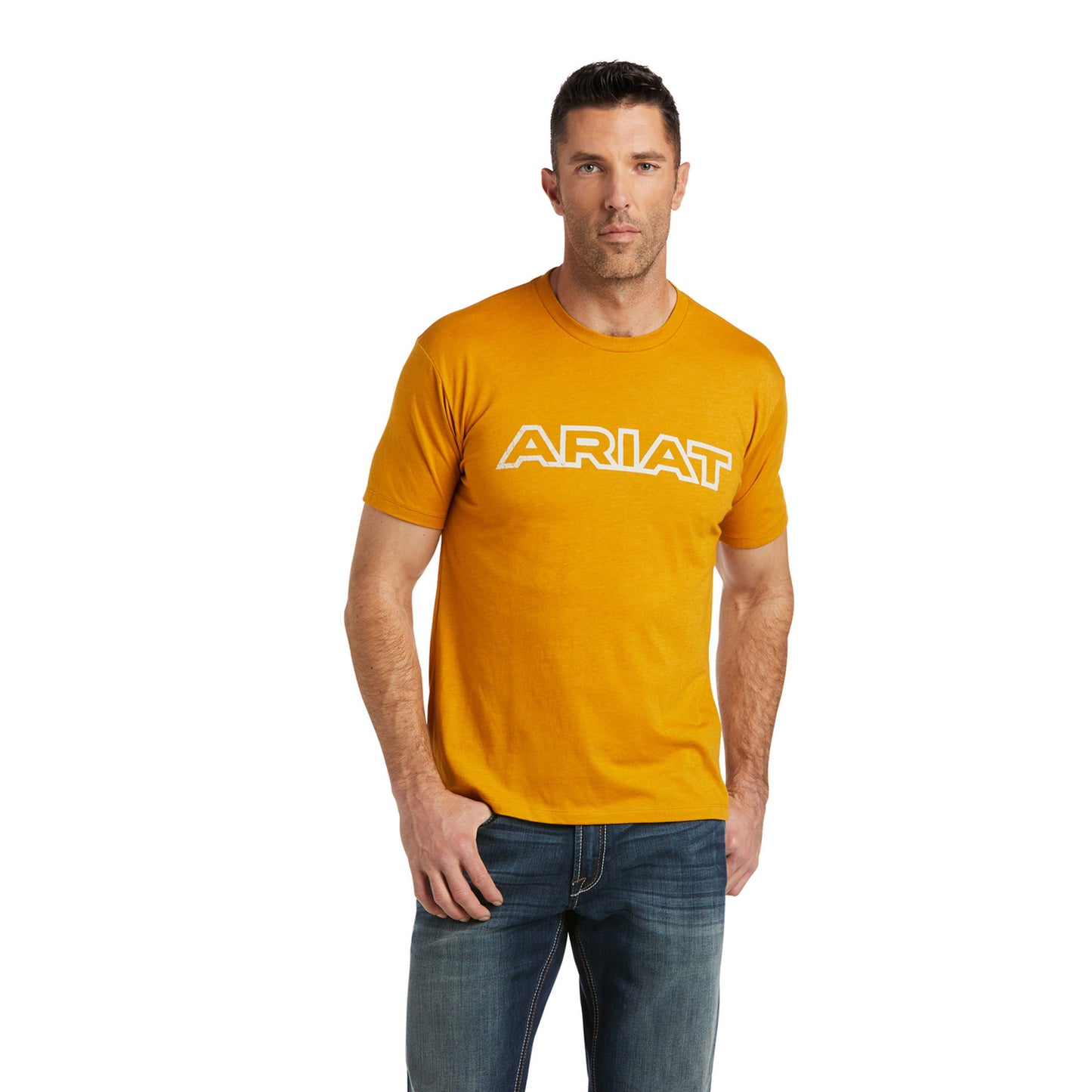 Ariat® Men's Buckaroo Buckhorn Heather Short Sleeve T-Shirt 10038199