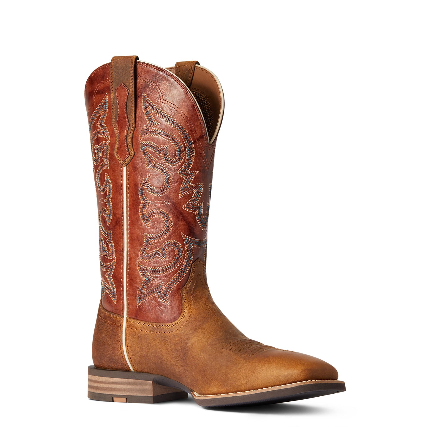 Ariat Men's Everlite Go Getter Brown & Rust Western Boots 10038369