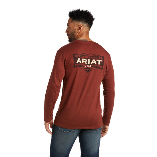 Ariat® Men's Land Rust Heather Long Sleeve T-Shirt 10038533