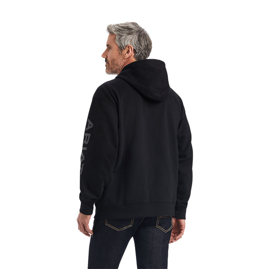 Ariat® Men's Logo Black Hooded Sweatshirt 10040815