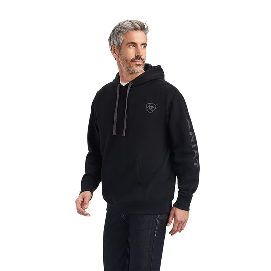 Ariat® Men's Logo Black Hooded Sweatshirt 10040815