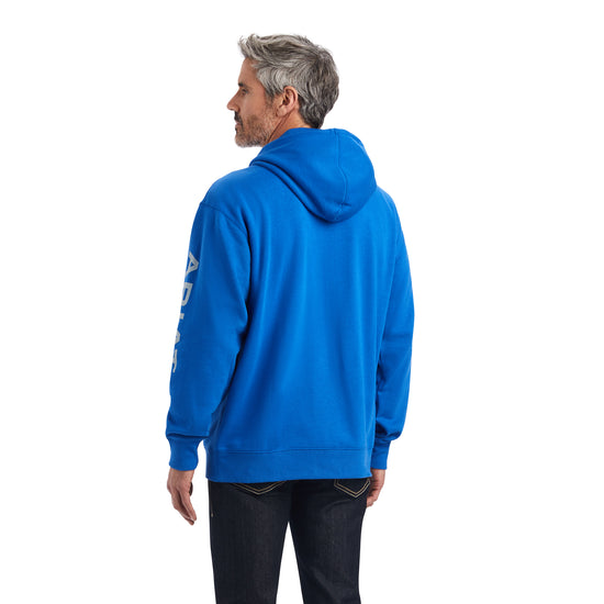 Ariat® Men's Logo Hood Cobalt Blue Pullover Hoodie 10040818