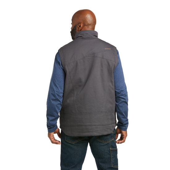 Ariat® Men's Rebar Washed DuraCanvas­™ Grey Insulated Vest 10037385