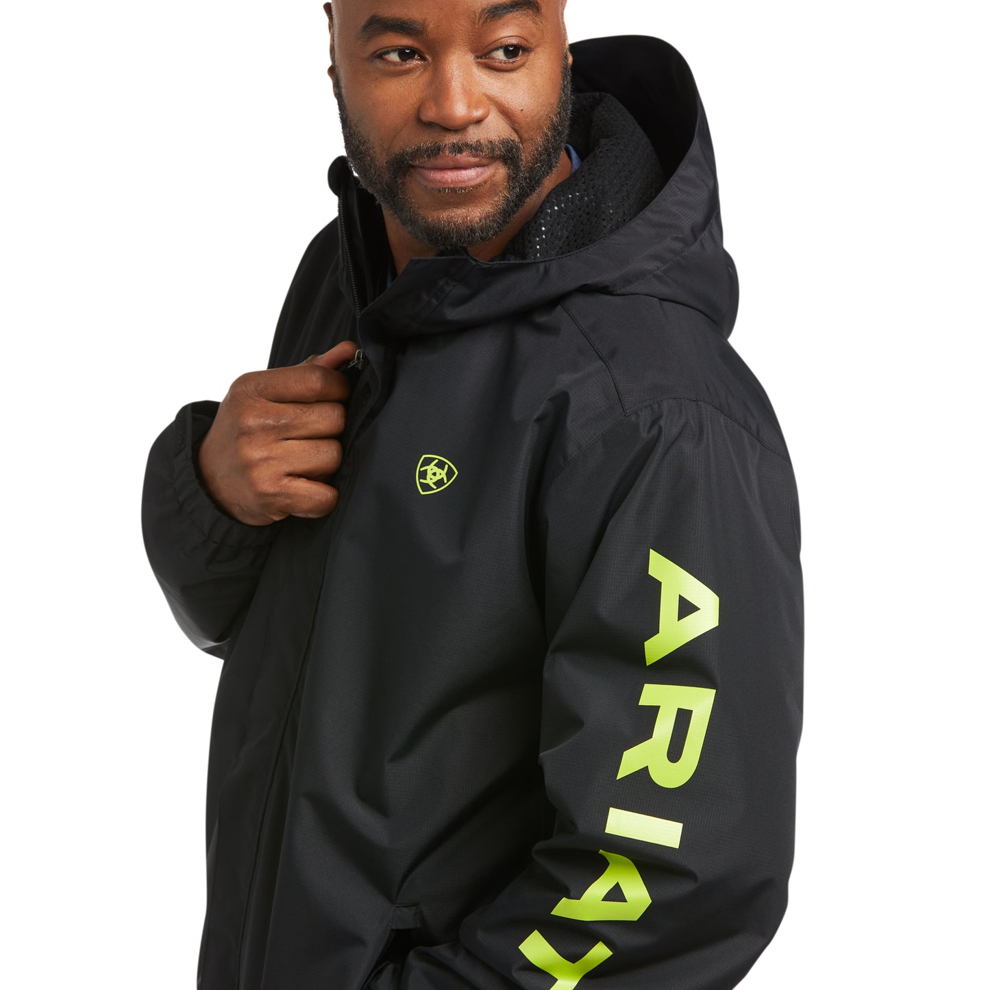 Ariat® Men's Rebar Stormshell Logo Waterproof Black Jacket 10037607