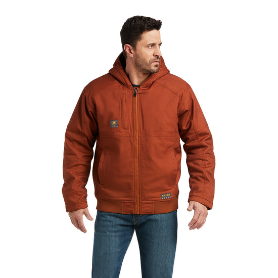 Ariat Men's Rebar DuraCanvas Copper Insulated Hooded Jacket 10037637