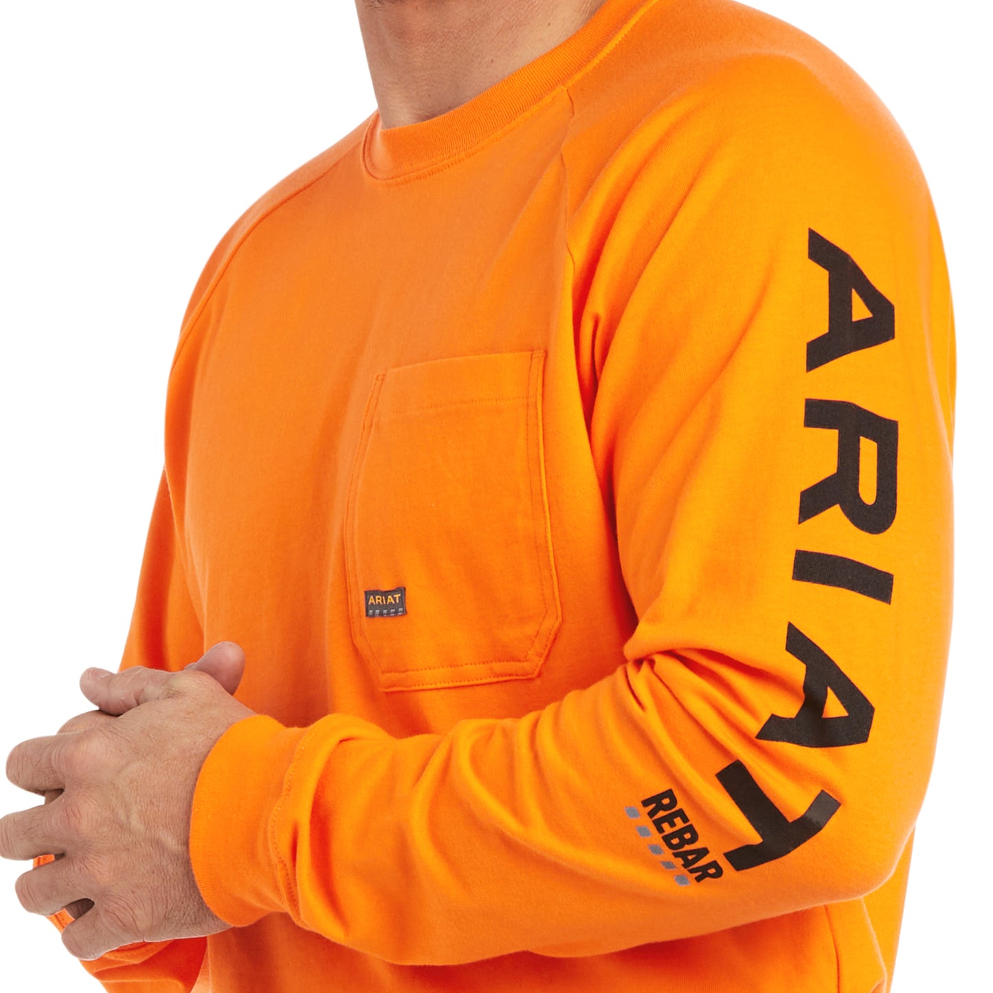 Ariat Men's Rebar Cotton Strong™ Safety Orange Work T-Shirt  10037643