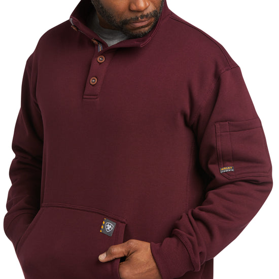 Ariat® Men's Rebar Overtime Malbec Fleece Sweater 10037653