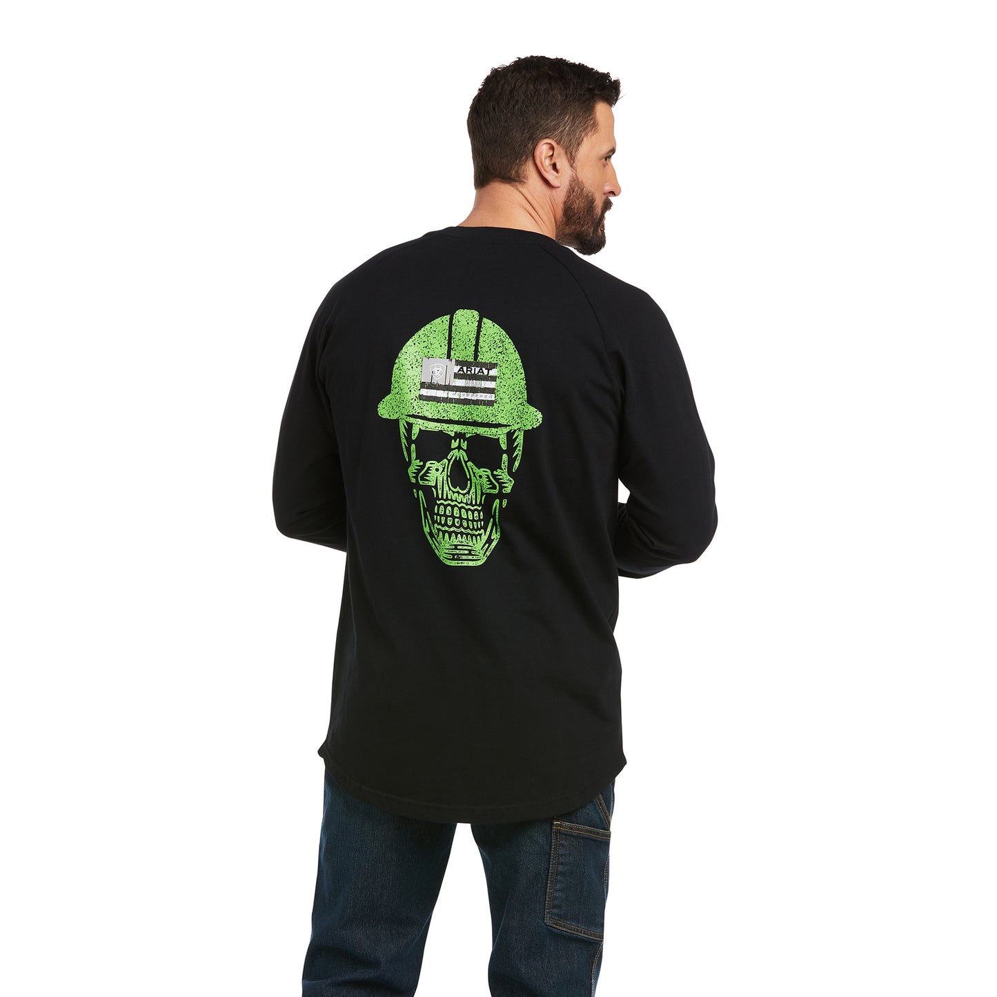 Ariat Men's Rebar Roughneck Black Graphic Long Sleeve T-Shirt 10037654