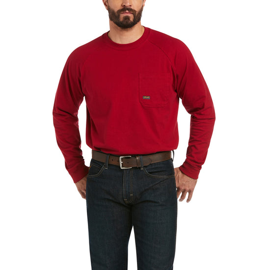 Ariat Men's Rebar Roughneck Red Graphic Long Sleeve T-Shirt 10037655