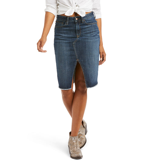 Ariat® Ladies Knee Length Denim Skirt 10036103