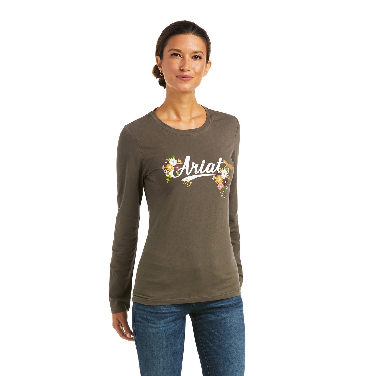 Ariat® Ladies Flora Fauna Logo Long Sleeve T-Shirt 10037058