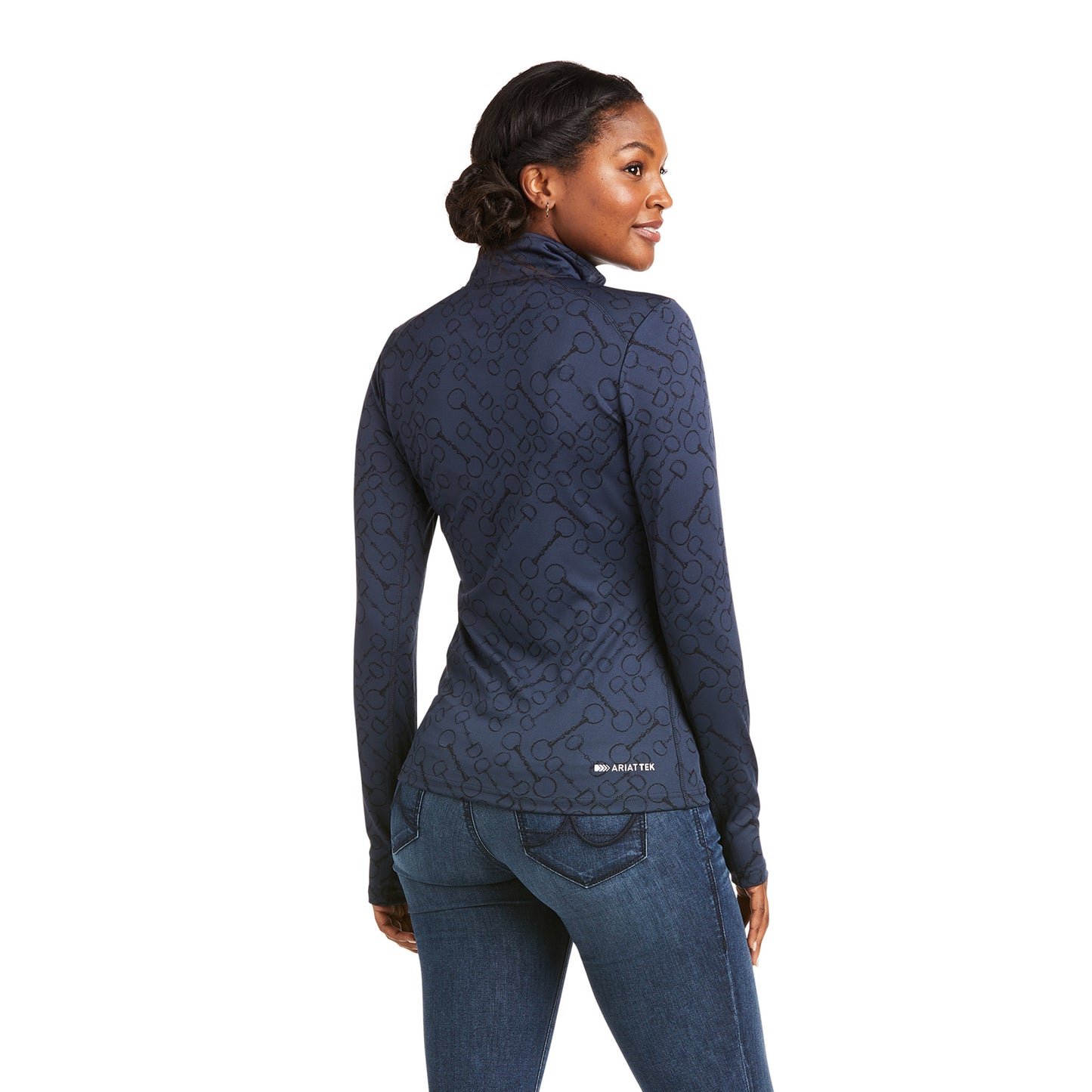 Ariat® Ladies Prophecy 1/4 Zip Long Sleeve Navy Baselayer Top 10037286