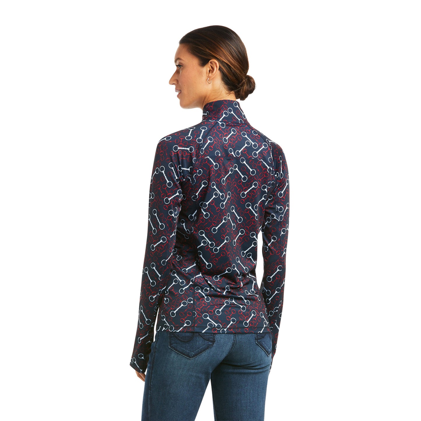 Ariat® Women's Lowell 2.0 Team Print 1/4 Zip Baselayer Shirt 10037375