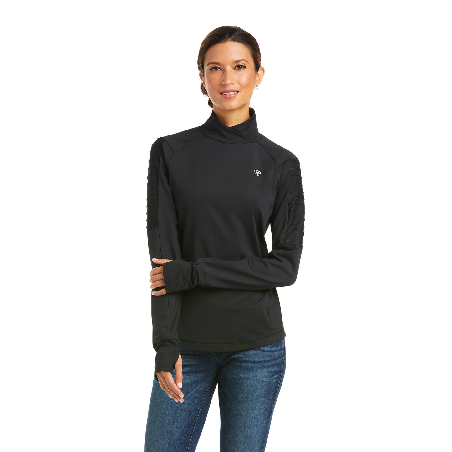 Ariat® Ladies Face Long Sleeve Black Baselayer Shirt 10037611
