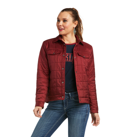 Load image into Gallery viewer, Ariat® Ladies REAL Puffer Trucker Insulated Rhubarb Jacket 10036995
