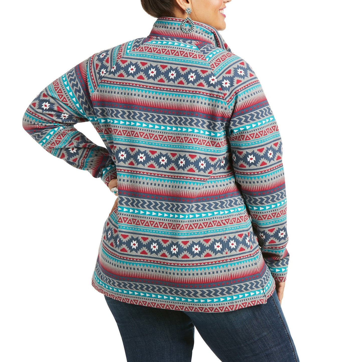 Ariat Ladies REAL Comfort Aztec Print 1/2 Zip Sweatshirt 10037748