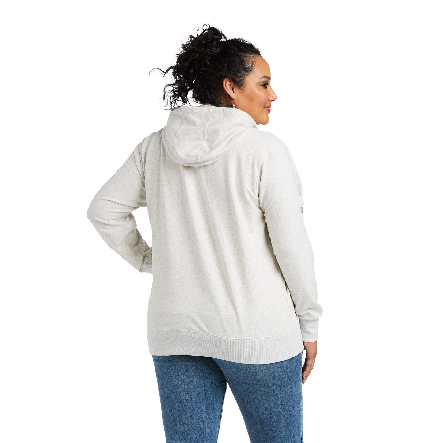 Load image into Gallery viewer, Ariat® Ladies REAL Elevated Long Sleeve White Sand Hoodie 10037895
