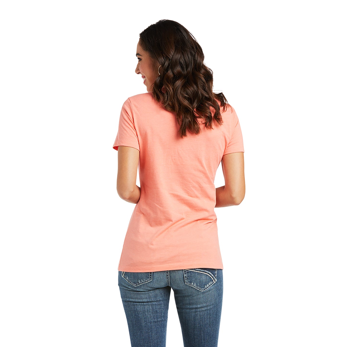 Load image into Gallery viewer, Ariat® Ladies Southwestern Cotton SS Pink T-Shirt 10037936
