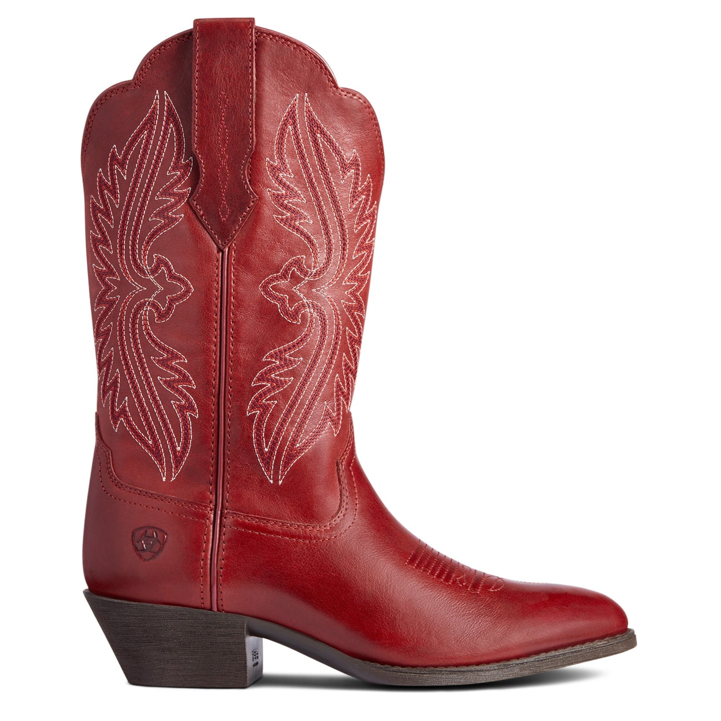 Ariat Ladies Heritage R Toe Rosy Red StretchFit Western Boots 10038433