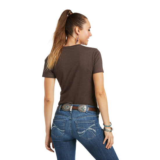 Ariat Ladies Farm Type Short Sleeve Brown Heather T-Shirt 10038620