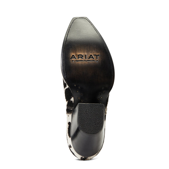 Ariat® Ladies Dixon Haircalf Black & White Snip Toe Booties 10041025