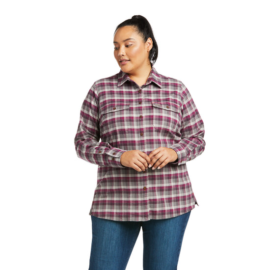 Ariat® Ladies Rebar DuraStretch™ Flannel Plaid Work Shirt 10037475