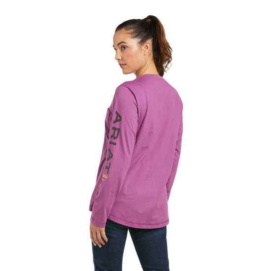 Ariat® Ladies Rebar Workman Logo Amethyst Long Sleeve T-Shirt 10037656