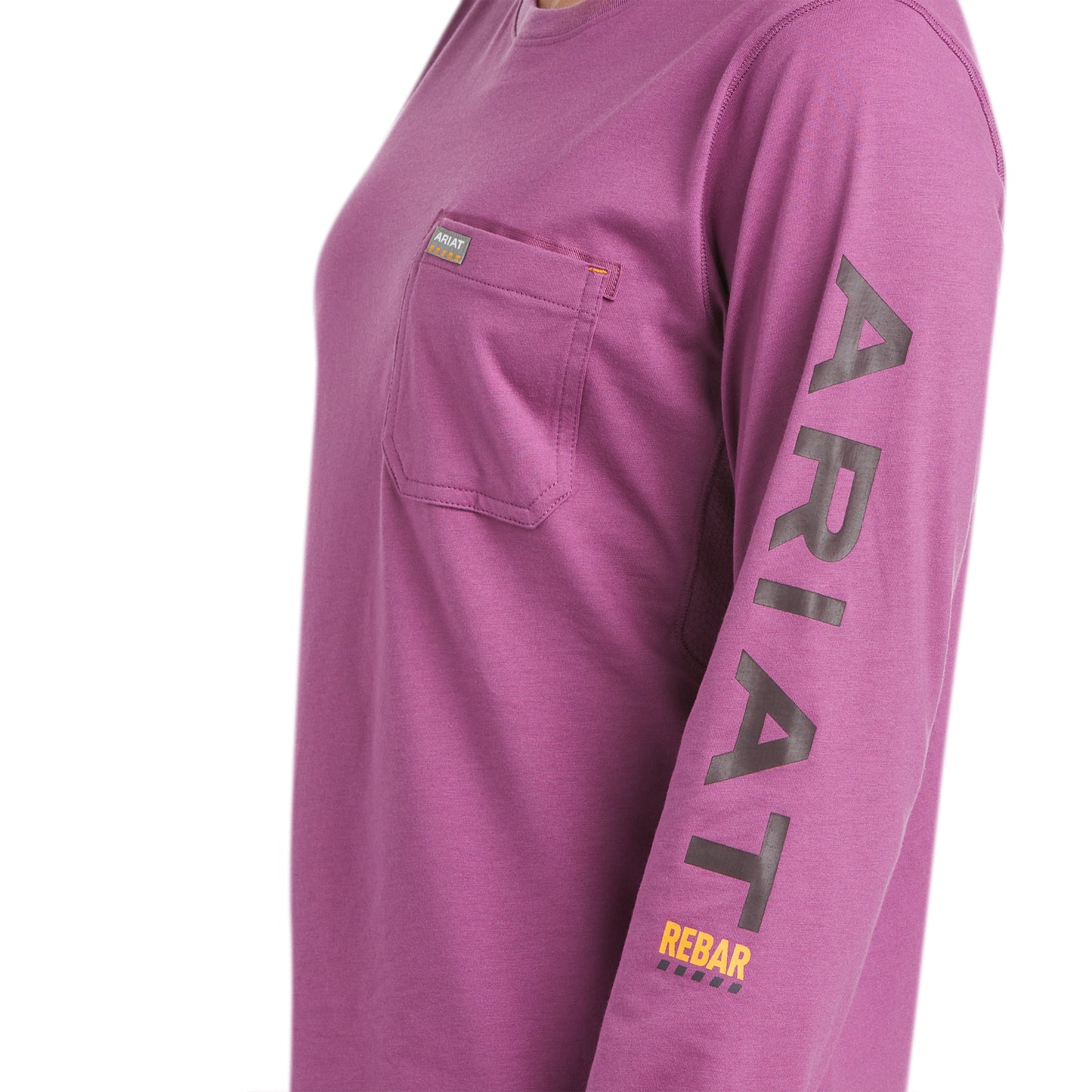 Ariat® Ladies Rebar Workman Logo Amethyst Long Sleeve T-Shirt 10037656
