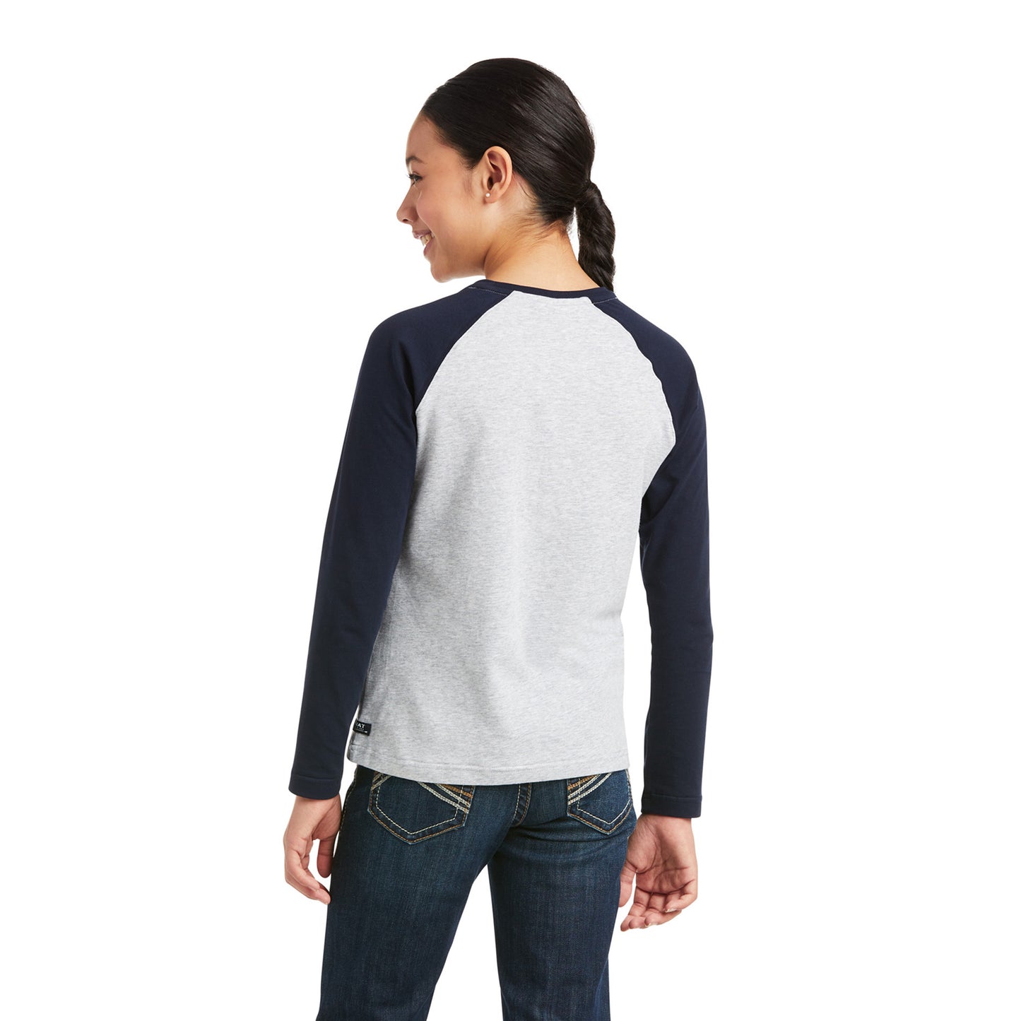 Ariat® Children's Heart of my Heart Long Sleeve Grey T-Shirt 10037350