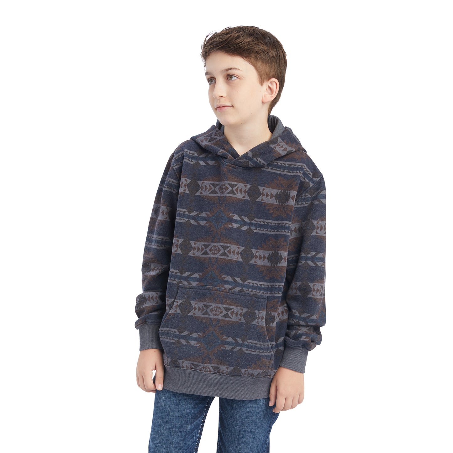 Ariat® Youth Boy's Retro Overdyed Maritime Blue Hoodie 10041693