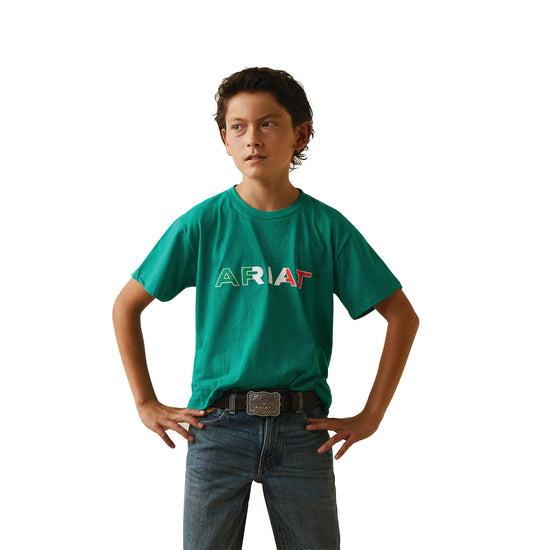Ariat® Youth Boy's Viva Mexico Independent Green T-Shirt 10043064