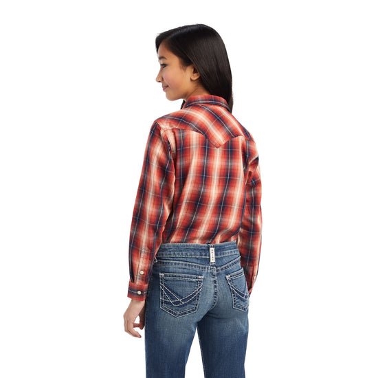 Ariat® Youth Girl's R.E.A.L™ Citrus Grove Plaid Snap Shirt 10041653