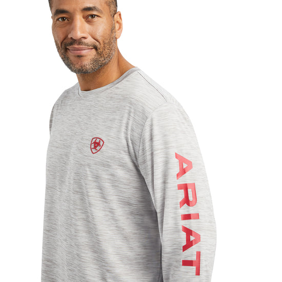 Ariat® Men's Charger Logo Light Grey Heather T-Shirt 10041032