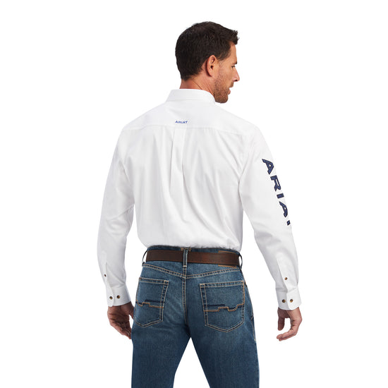 Ariat® Men's Classic White & Blue Team Logo Button Down Shirt 10041528