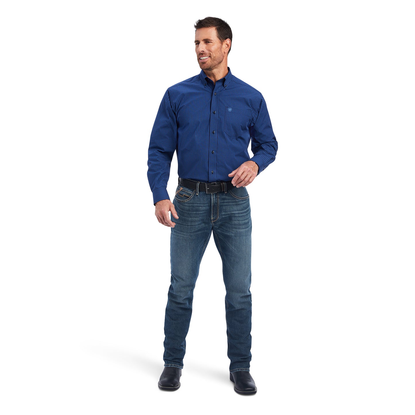 Ariat Men's Pro Series Nelson Maritime Blue Classic Fit Shirt 10041548