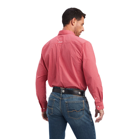Ariat Men's Pro Series Nevin Stretch Tango Red Button Down Shirt 10041550