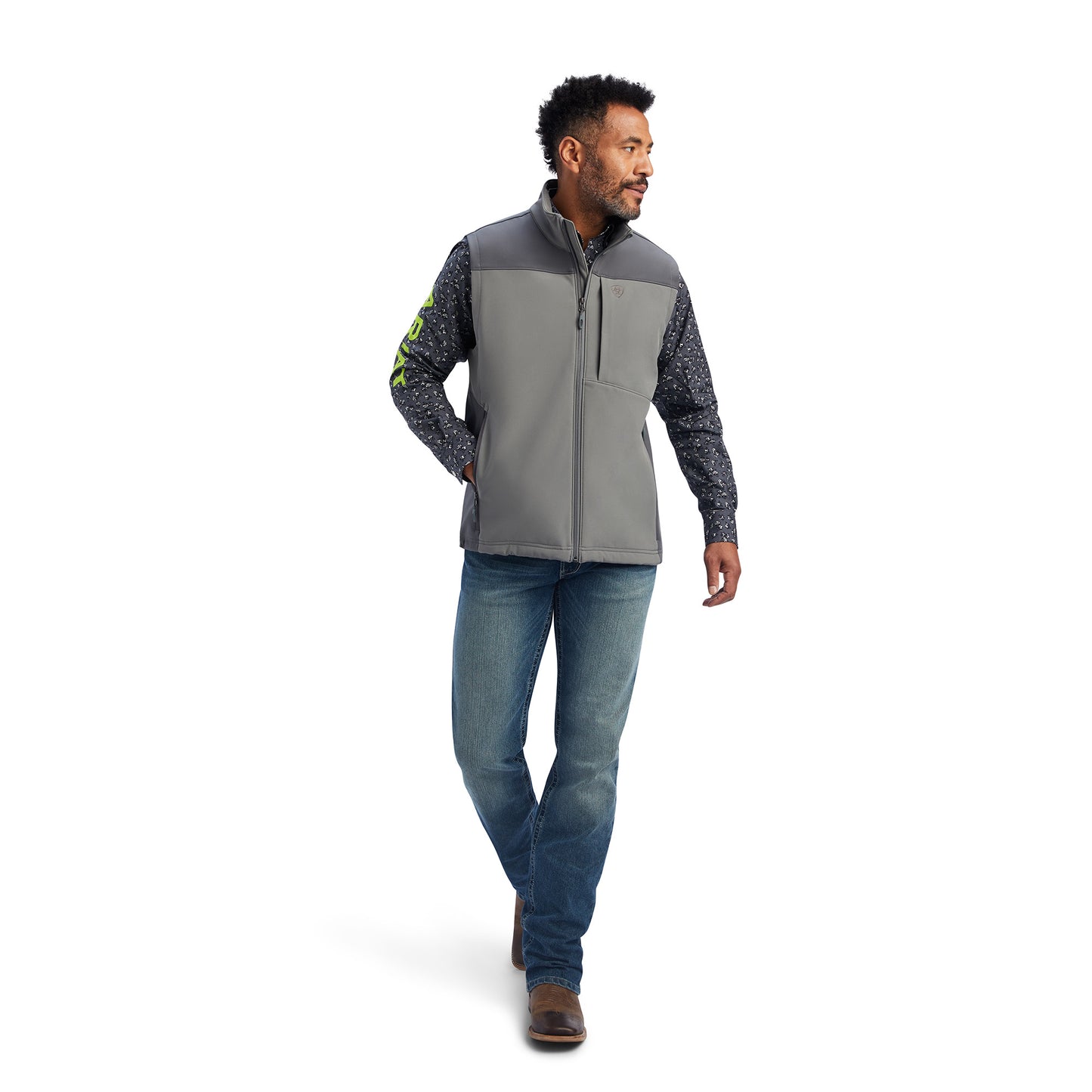 Ariat® Men's Vernon 2.0 Jetty Gray Softshell Vest 10041610