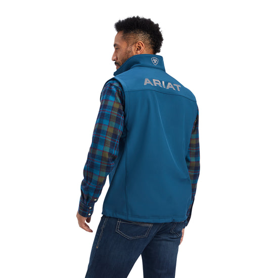 Ariat® Men's Logo 2.0 Majolica Blue Softshell Vest 10041622