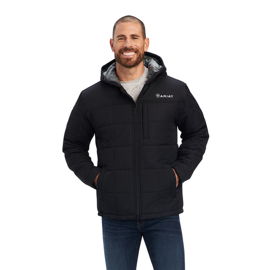 Ariat® Men's Crius Hooded Insulated Black Jacket 10041649