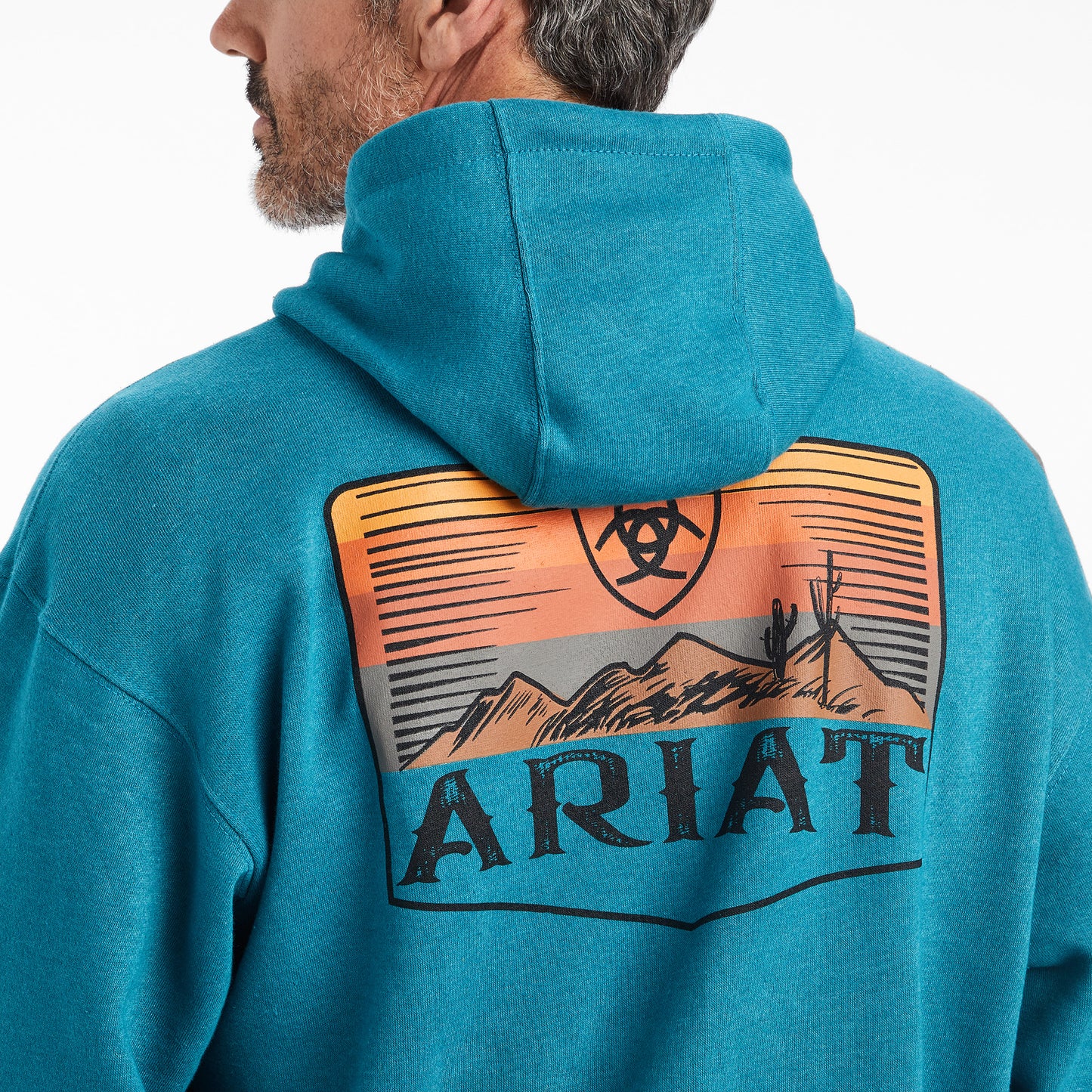 Ariat® Men's Desert Sun Ocean Depths Hooded Sweatshirt 10041726