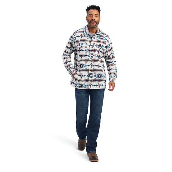 Ariat® Men's Caldwell Printed Dark Oatmeal Shirt Jacket 10041733